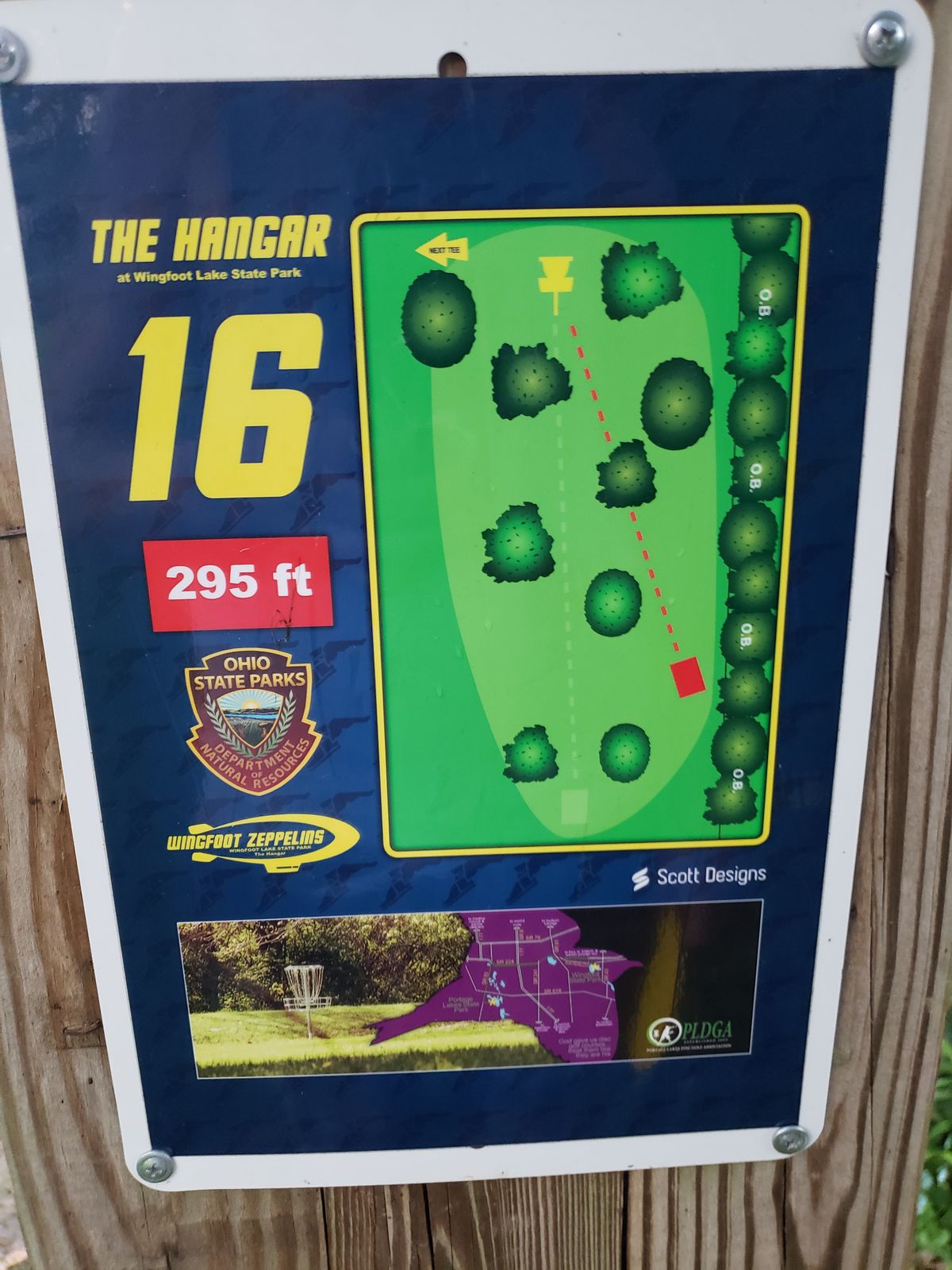 Hole 16 short sign