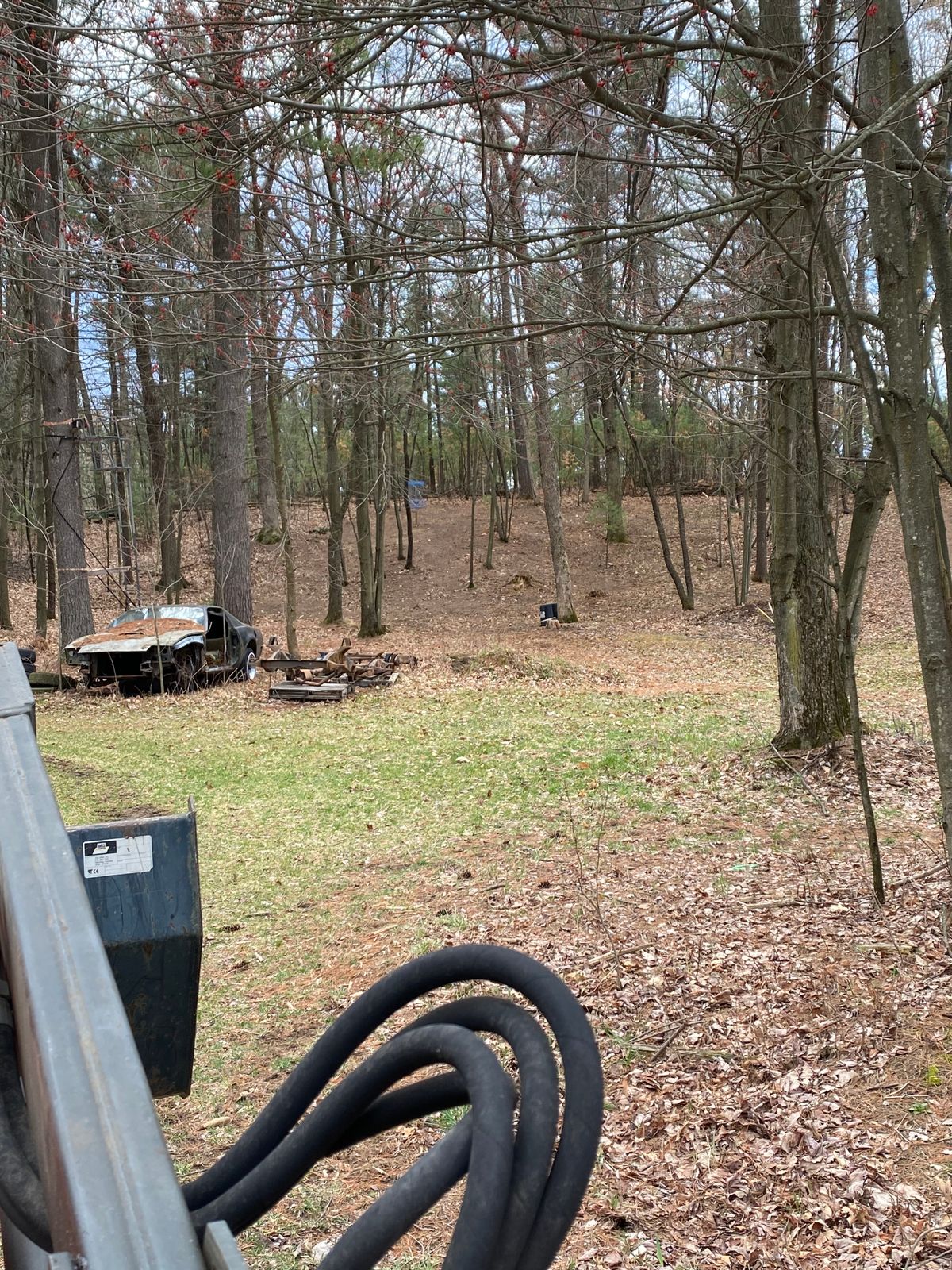 Hole 18 fairway view of basket