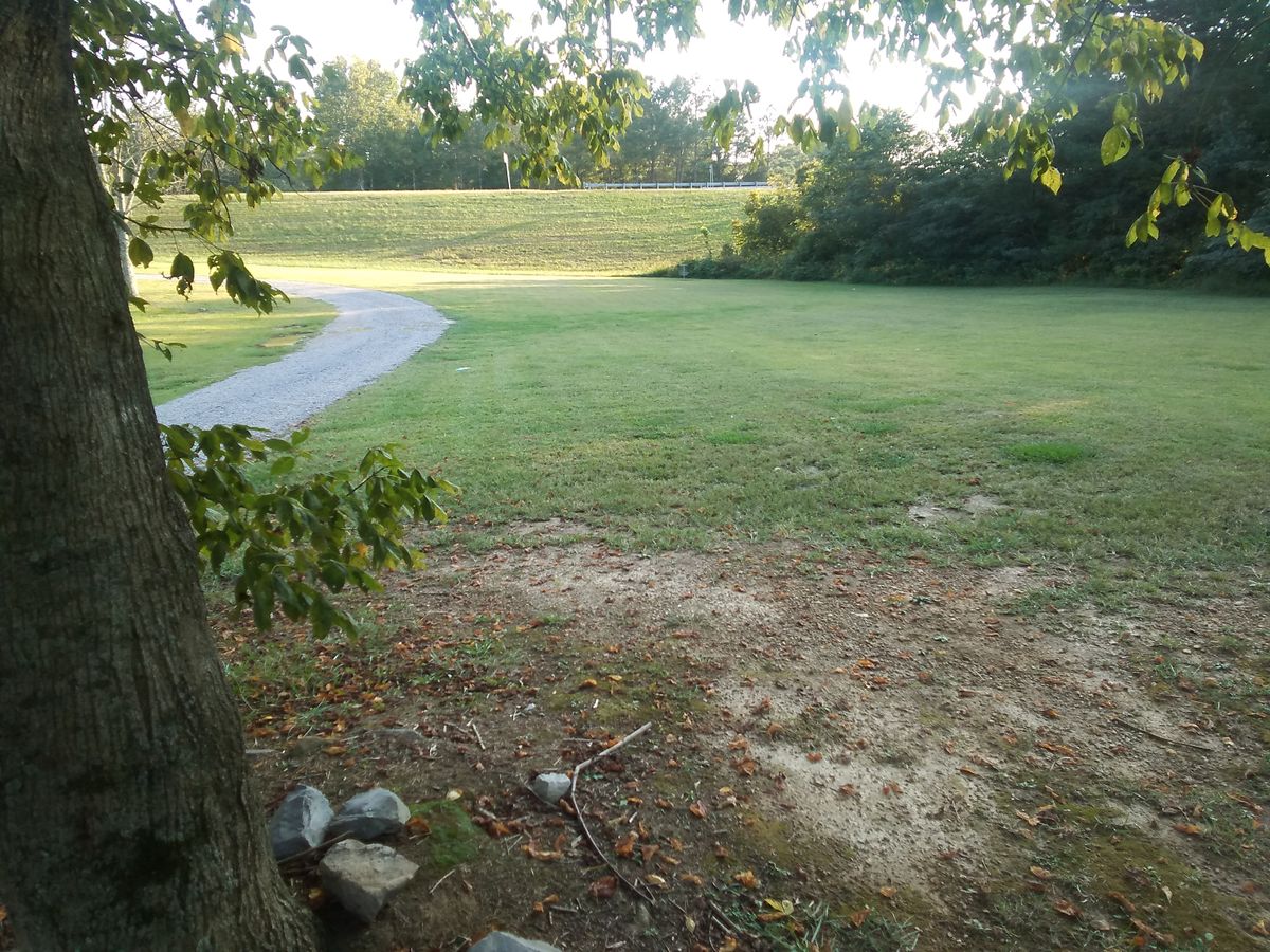 Hole 7 fairway looking forward from the teepad