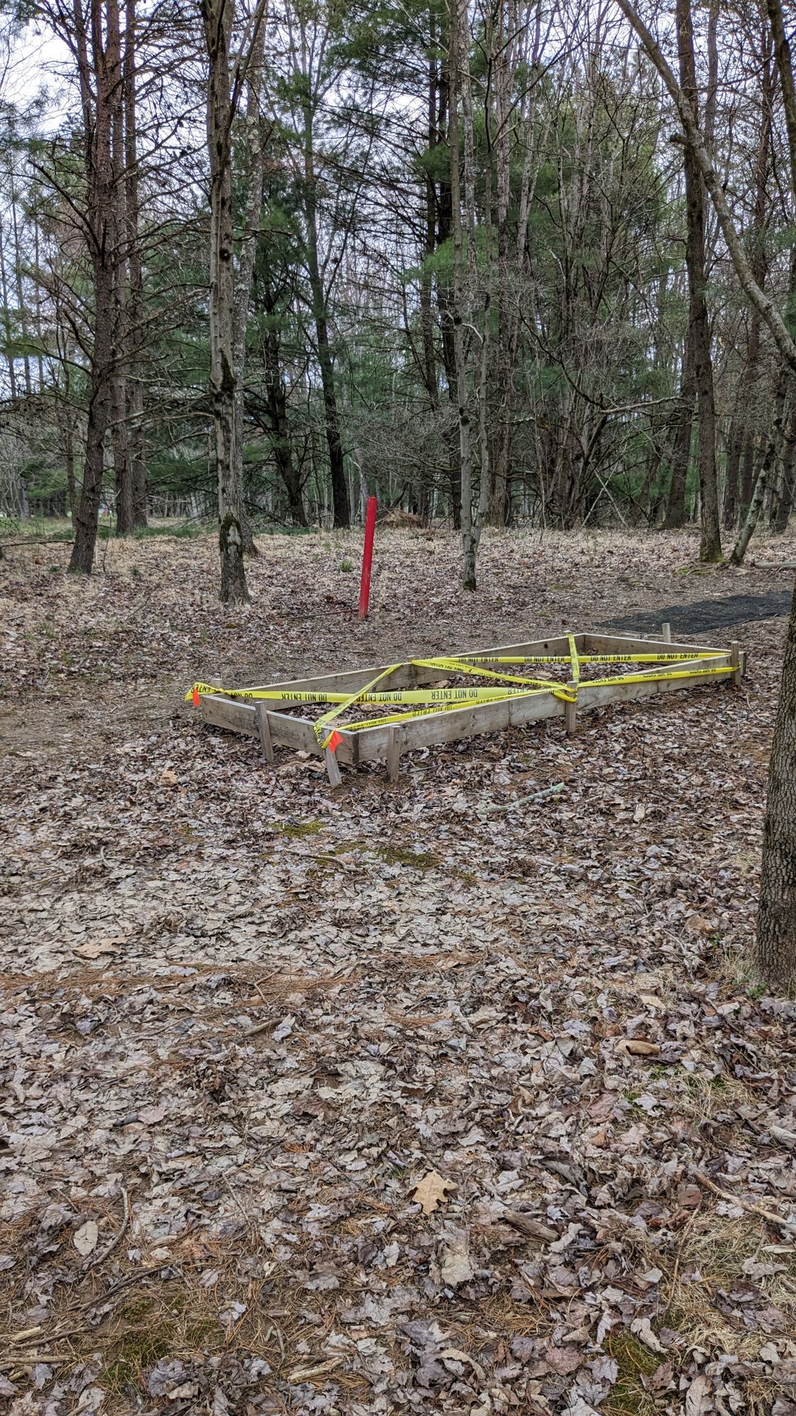 The back 9 are getting new tee pads added. We were here on 4/8/24.