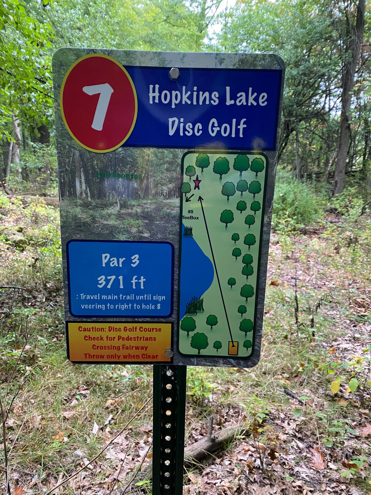 Hole 7 Tee Sign.