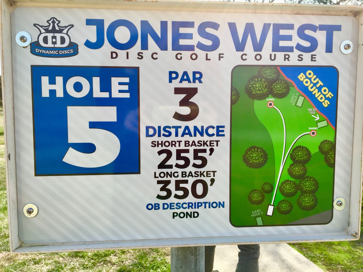 Hole 5 Tee Sign