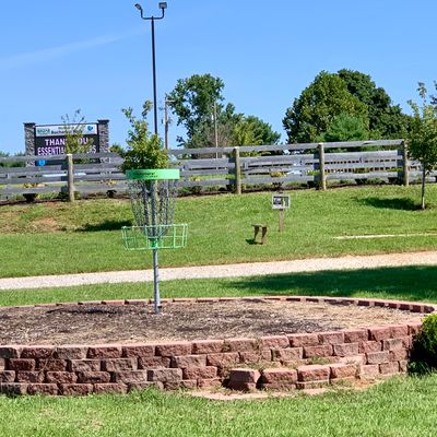 10 basket; 11 tee pad behind