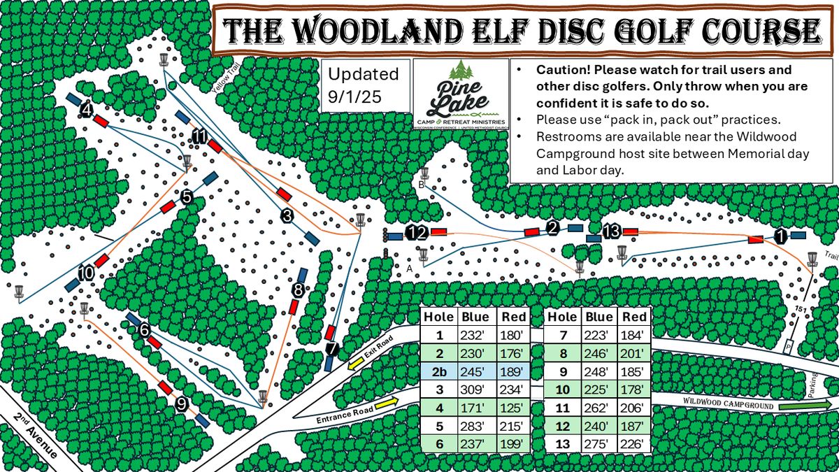 Map of current course layout