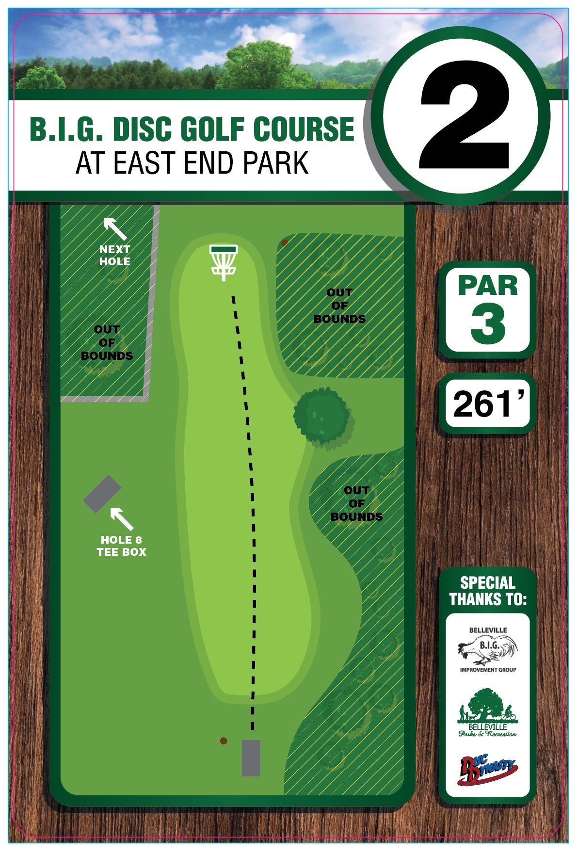 Hole 2 Sign