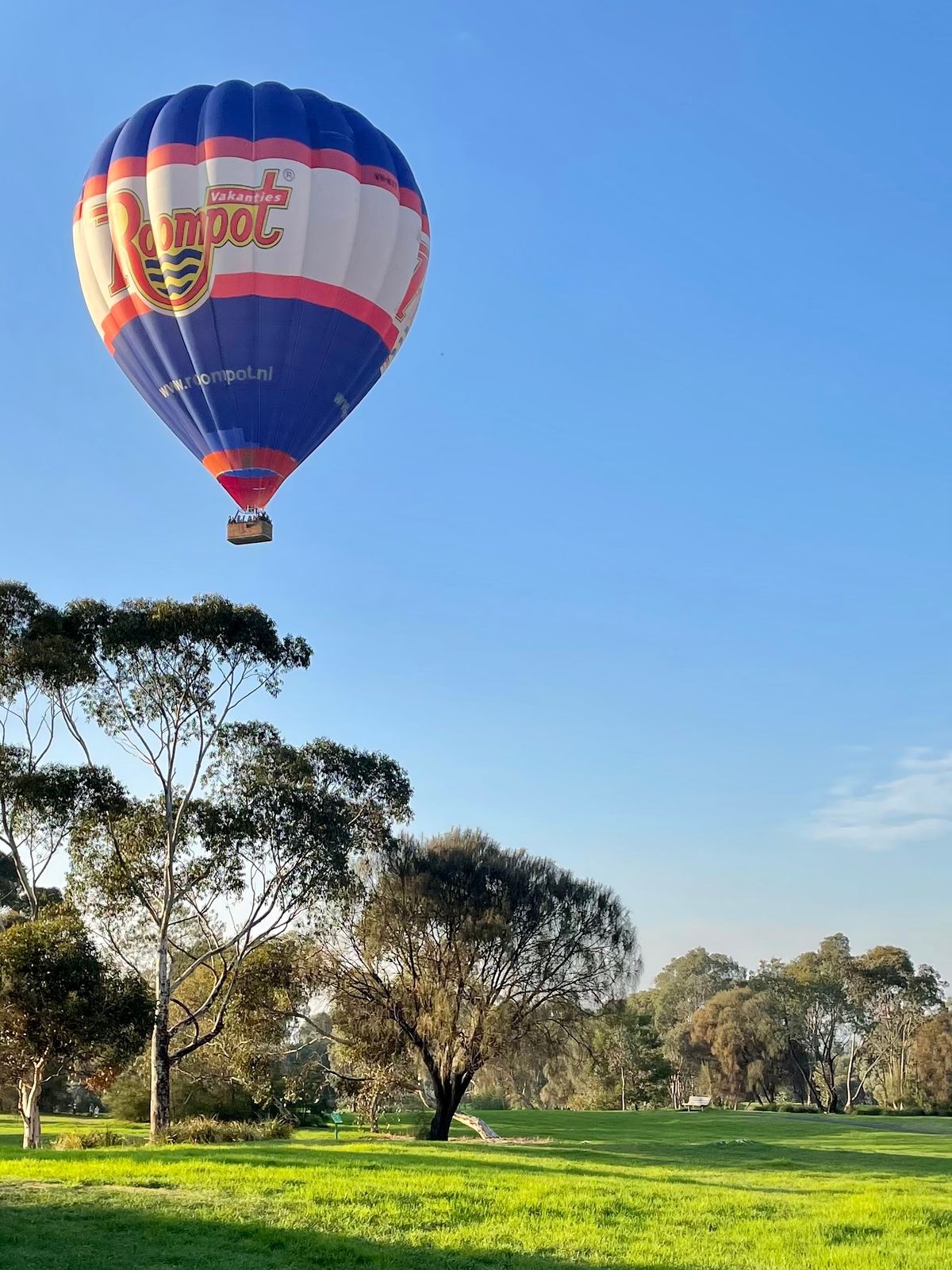 Balloon over 9th tee. April 2021