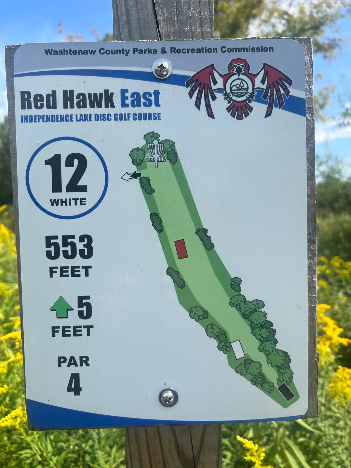 Hole 12 (White) - Hole Sign
