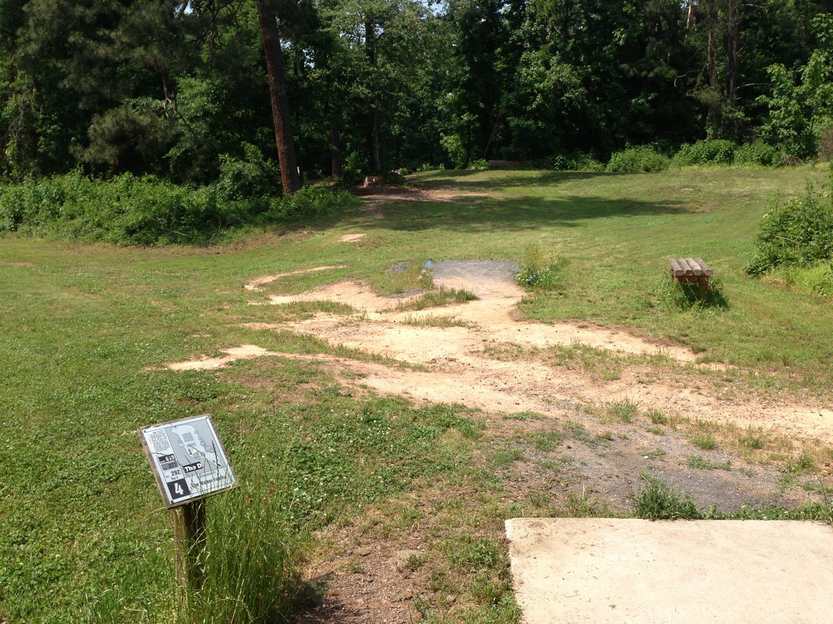 Old Hole 4 long tee -- now short tee playing to different target location.