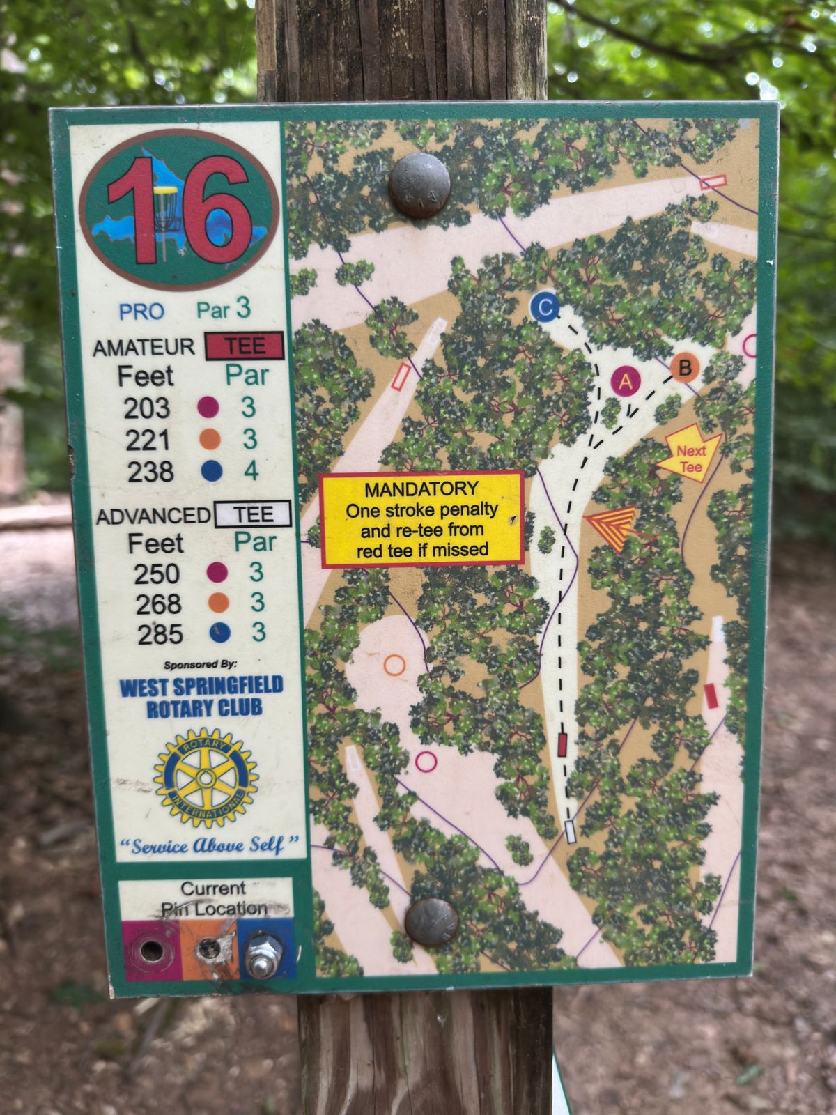 Hole 16 map
