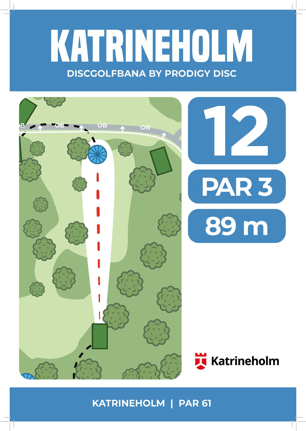 Hålkarta 12, par 3, 89 m