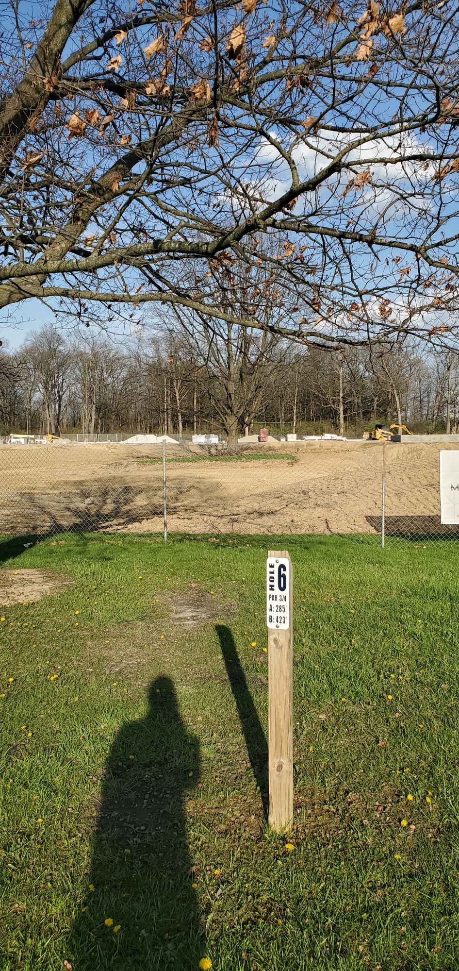 Hole #6 unplayable due to construction