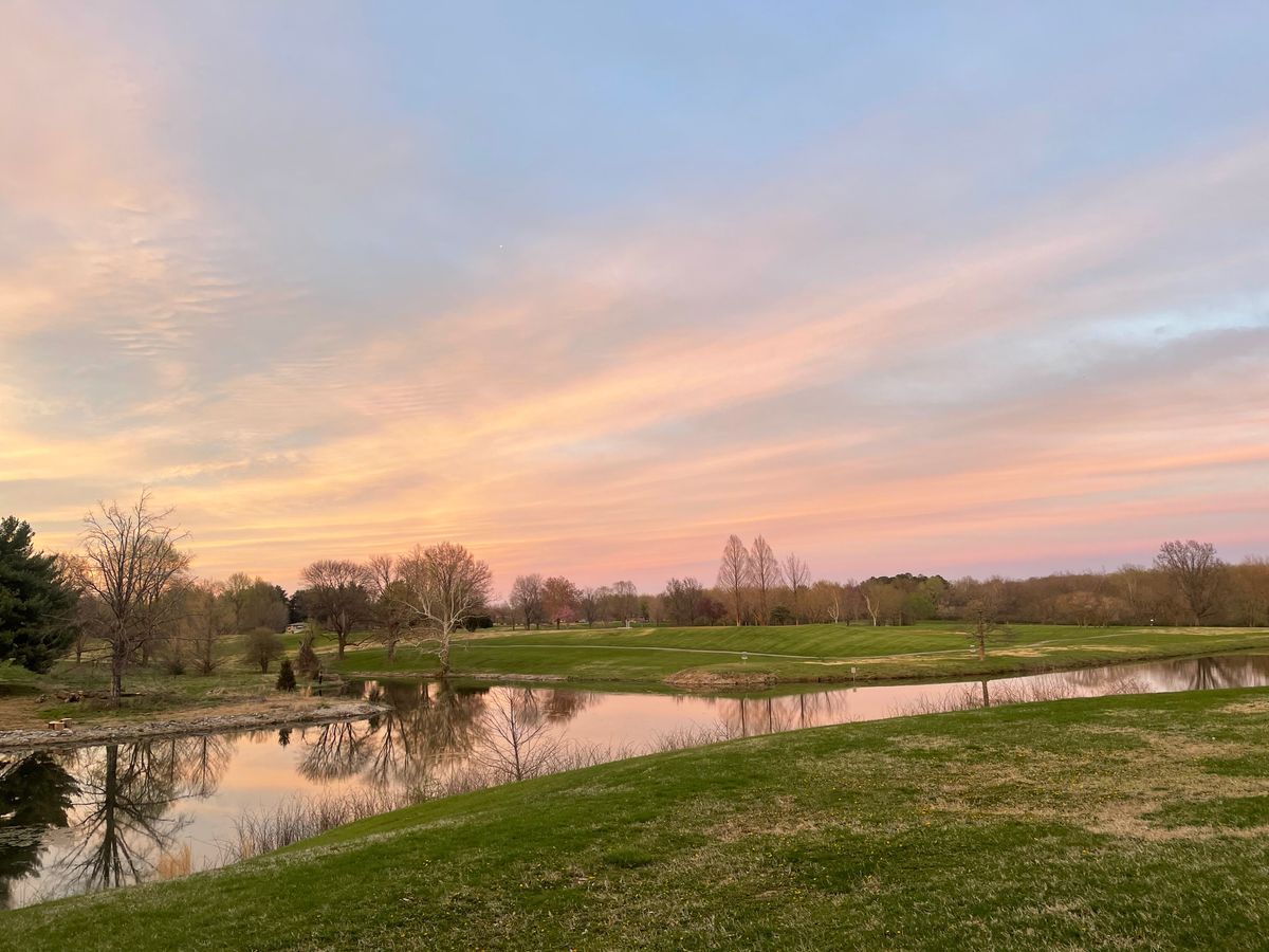 View of both 18 baskets from Tee 1