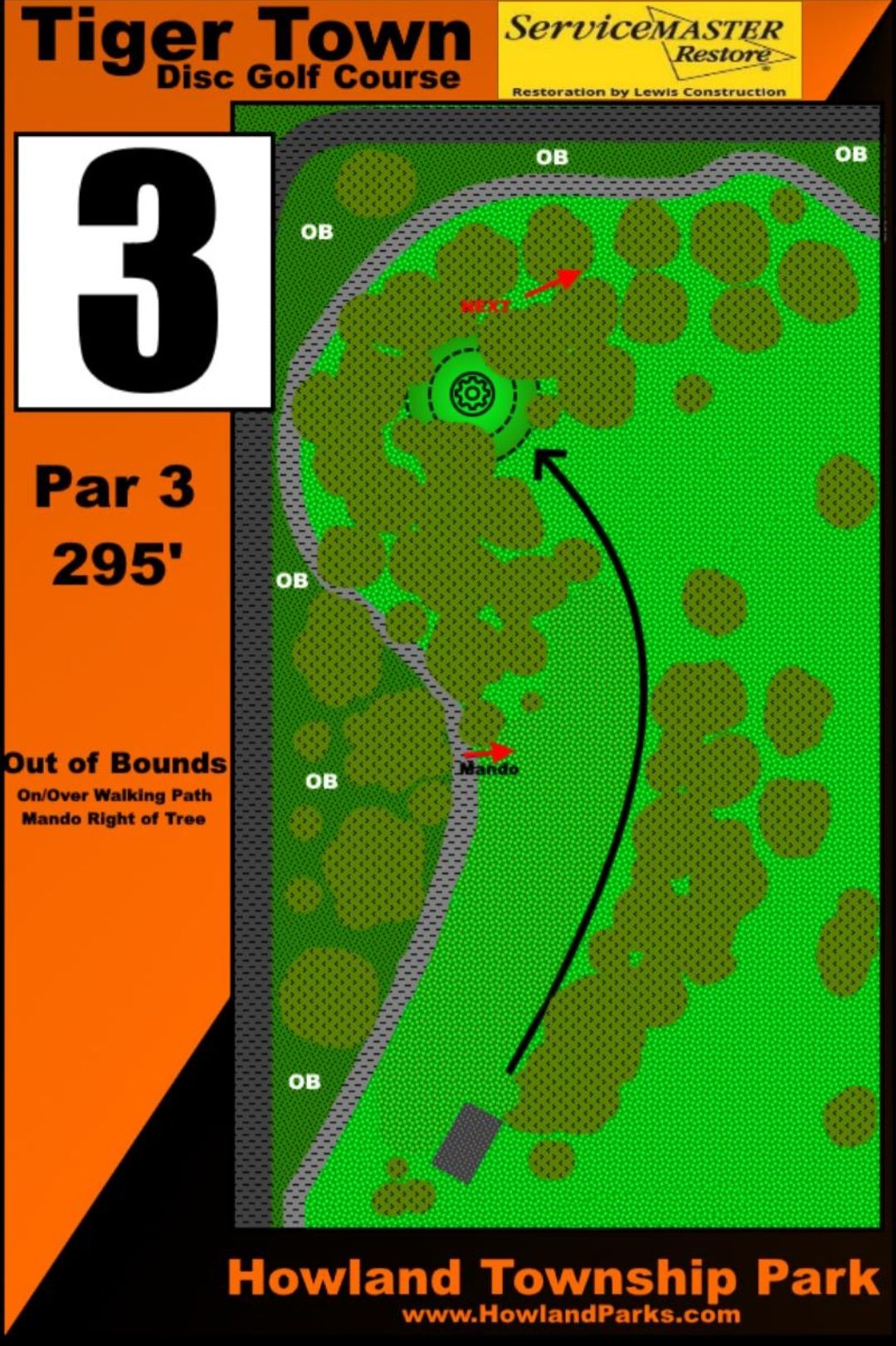 Hole 3 Tee Sign