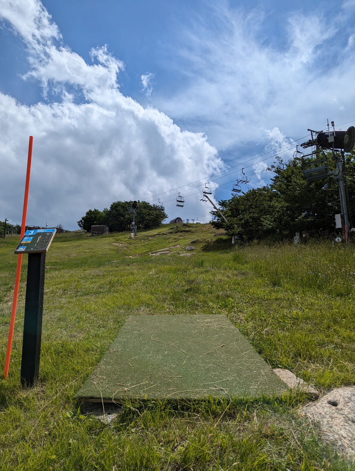 View up to hole 3