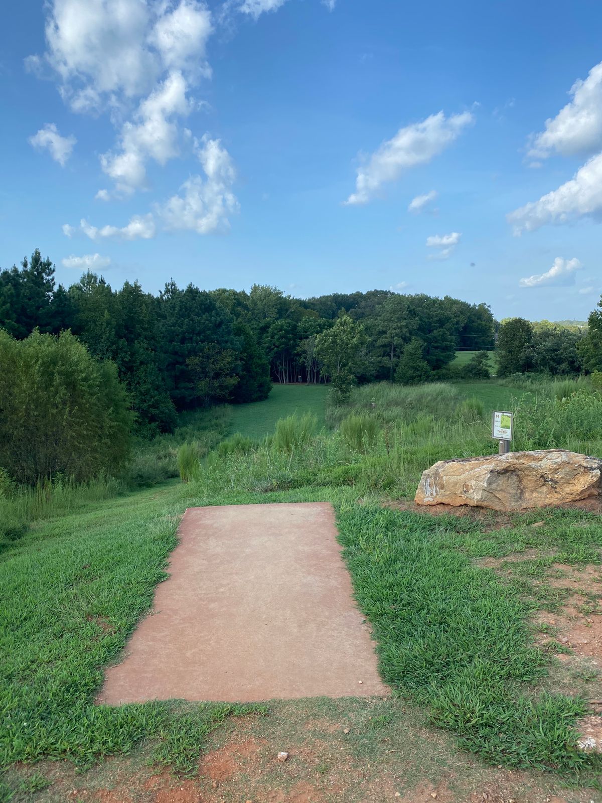 Hole 14 great down hill throw!