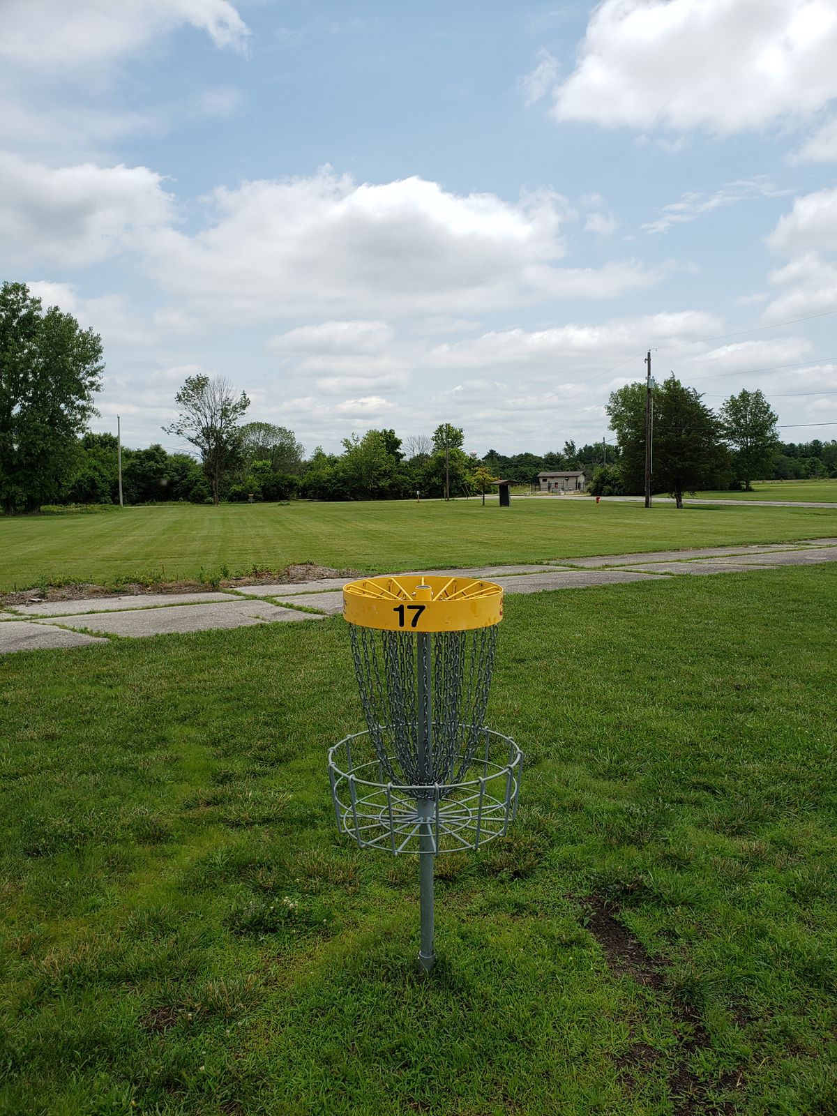 #17 Basket facing back down Fairway to #17 Tee-Pad.