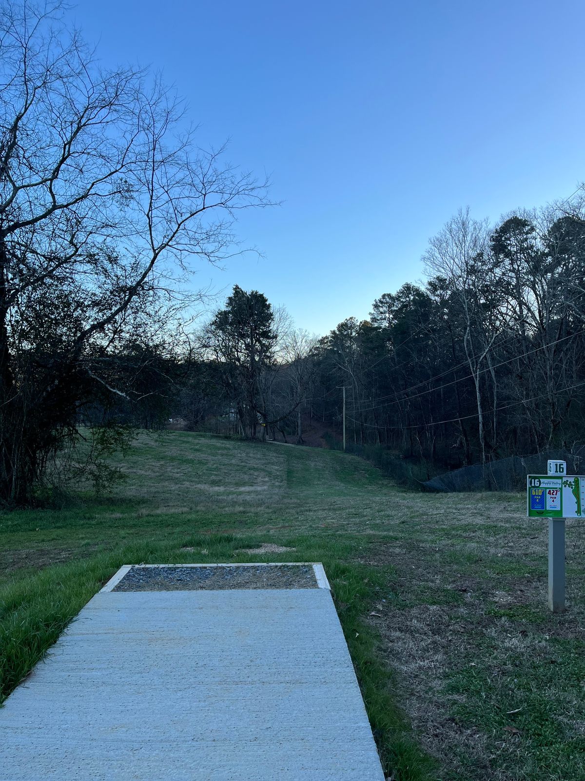 Hole 16 tee