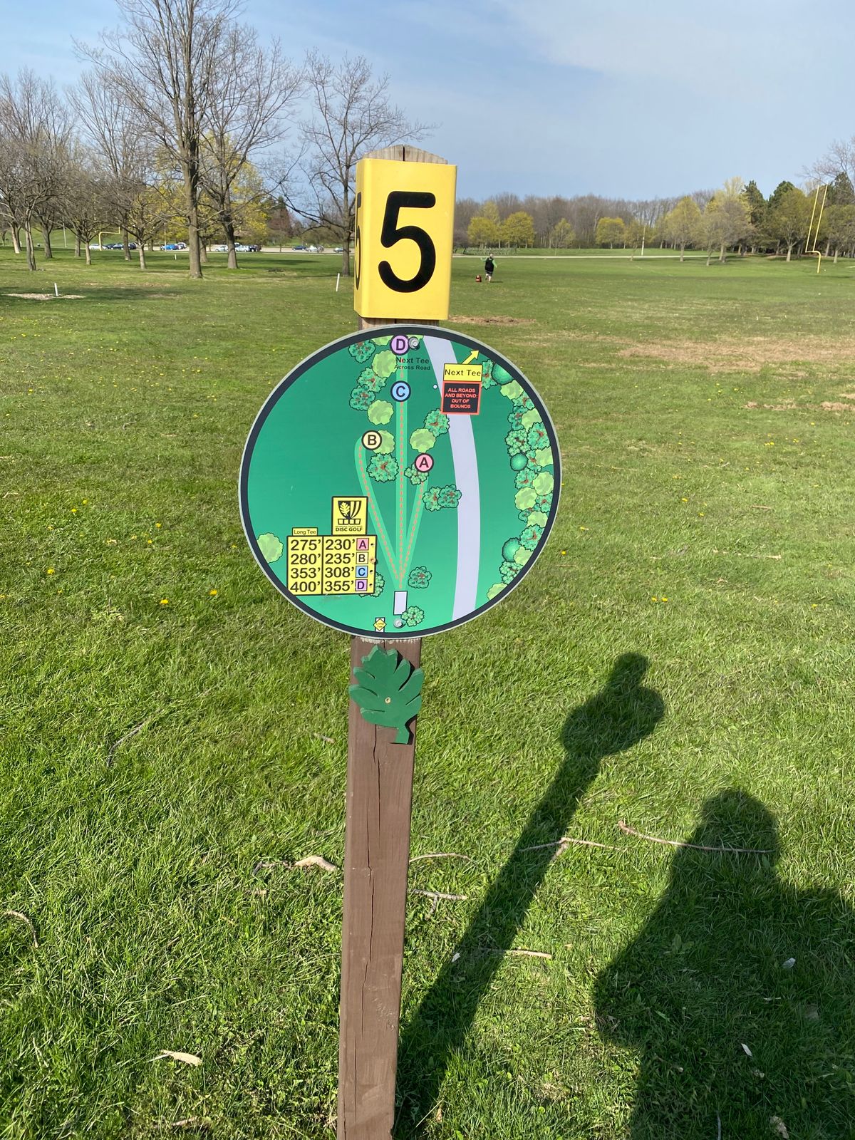 Hole 5 sign