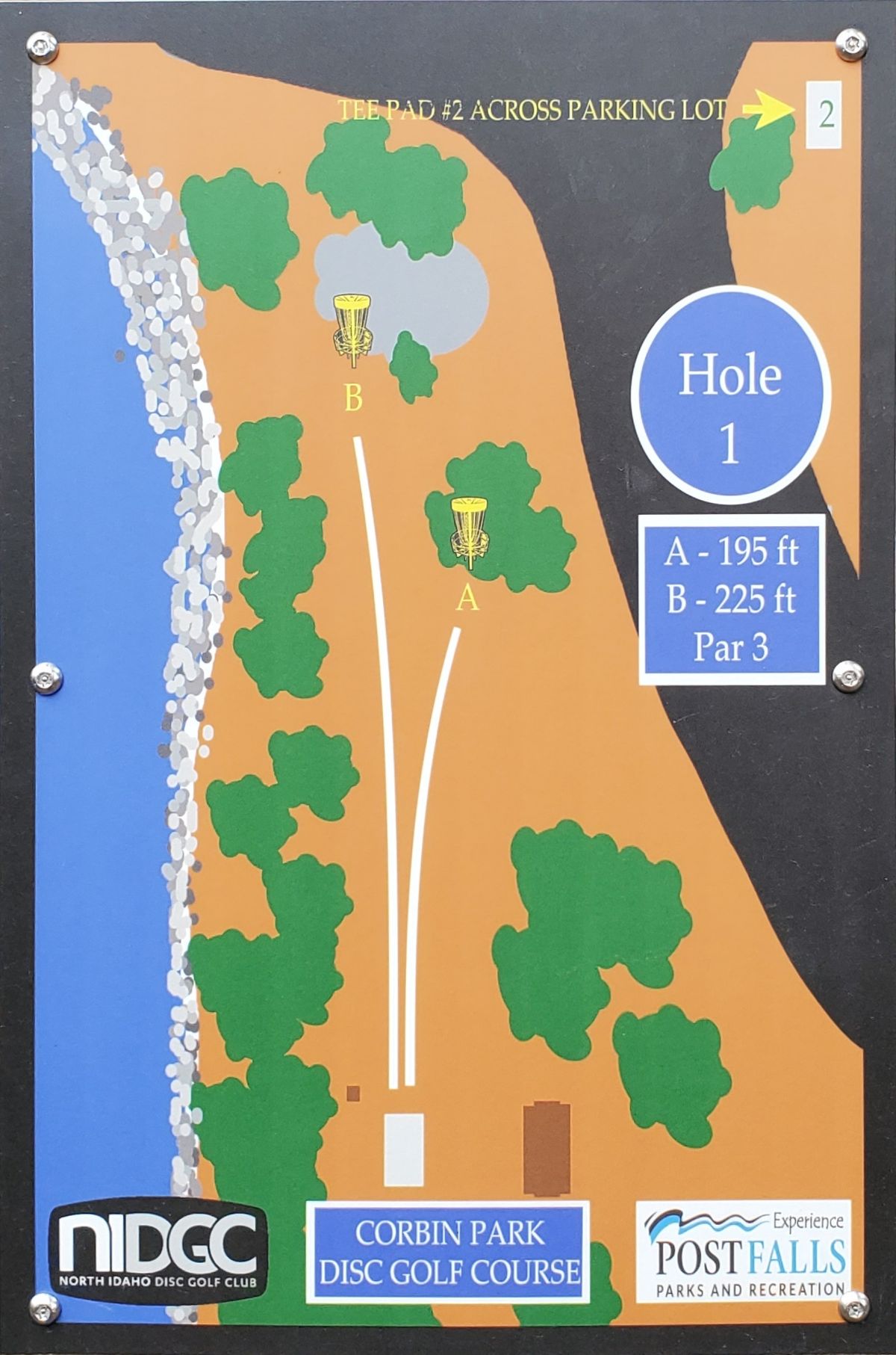 Tee sign hole 1