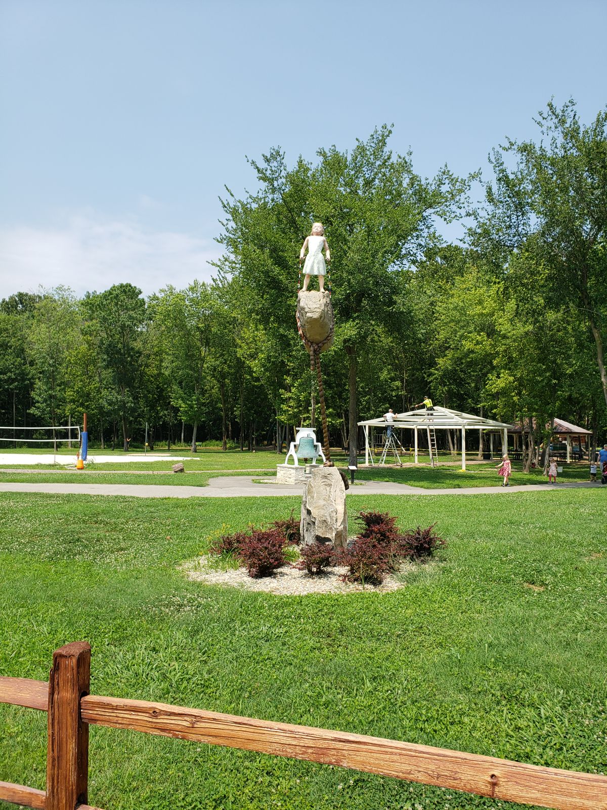 Park near this statue for DG