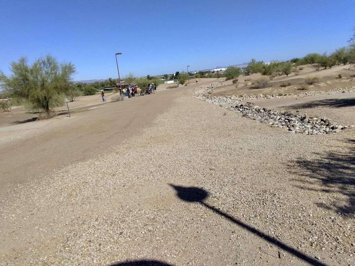 Main path through the middle of the course