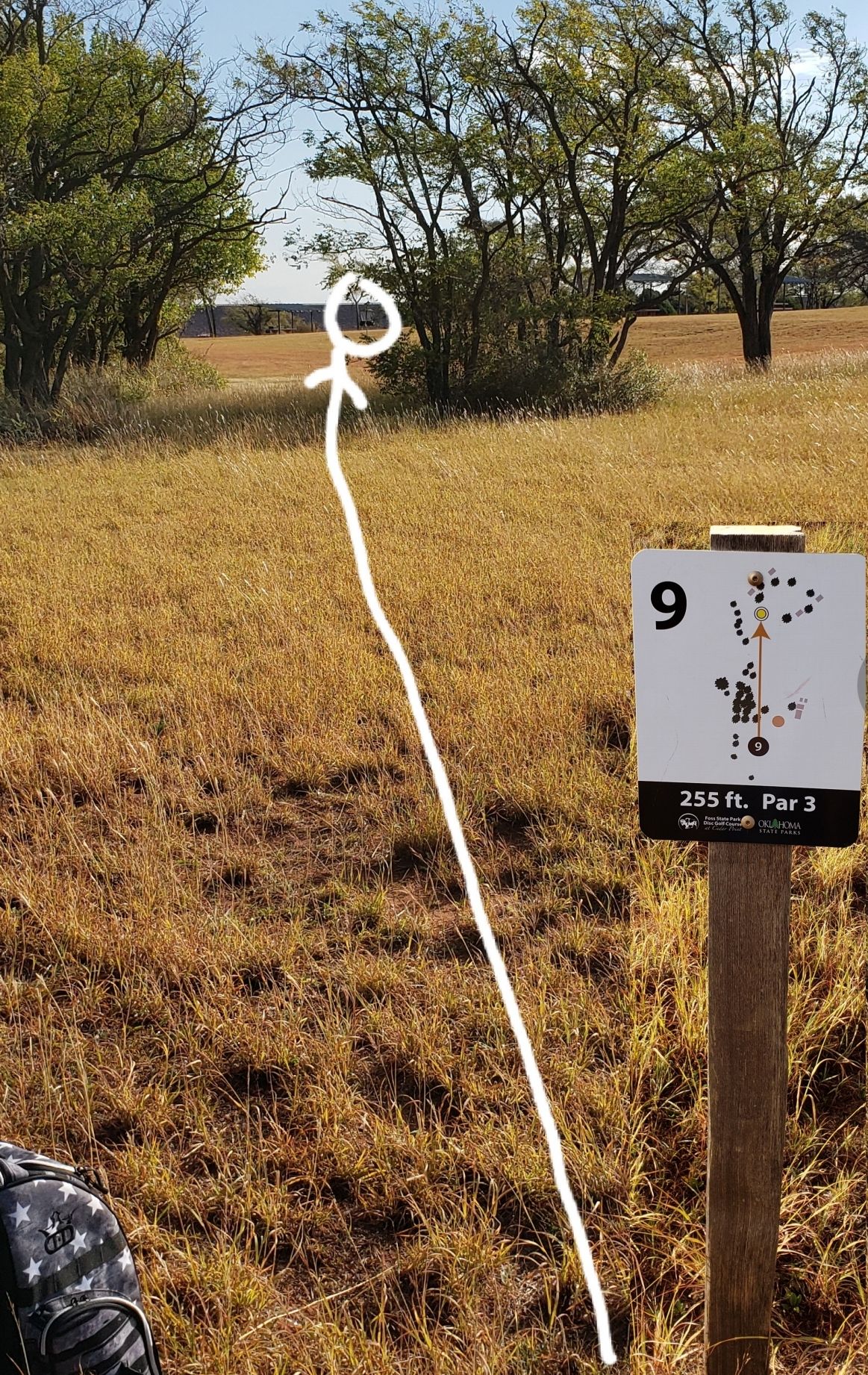 EDITED PICTURE (Tee sign faces the opposite direction) Tricky through the opening or BIG hyser out right