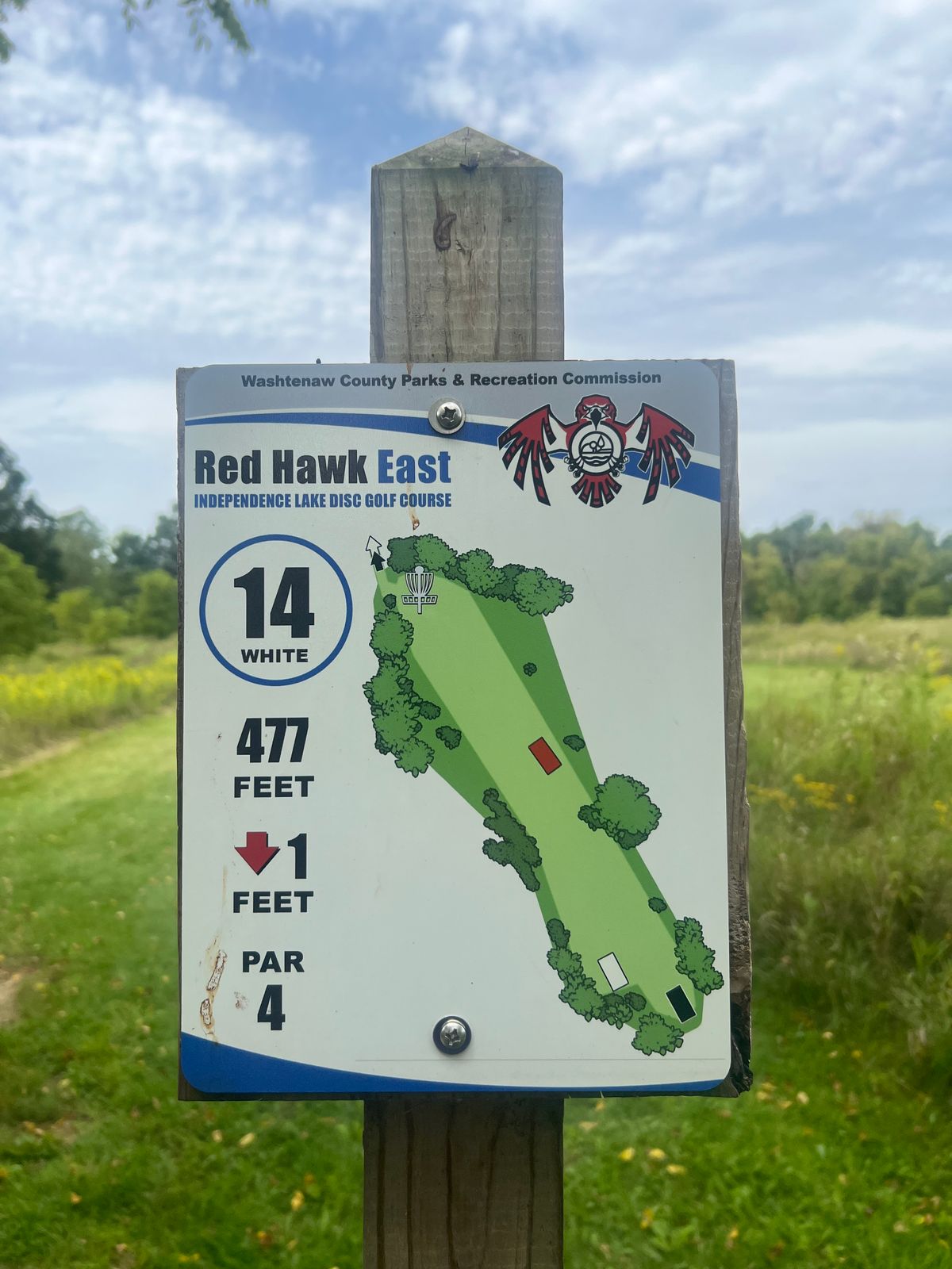 Hole 14 (White) - Hole Sign
