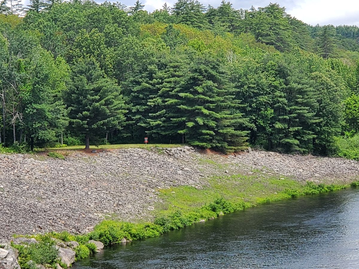 B3 green viewed from across the river