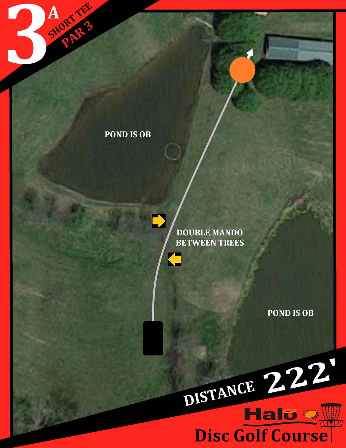 Hole 3 Short Tee Sign