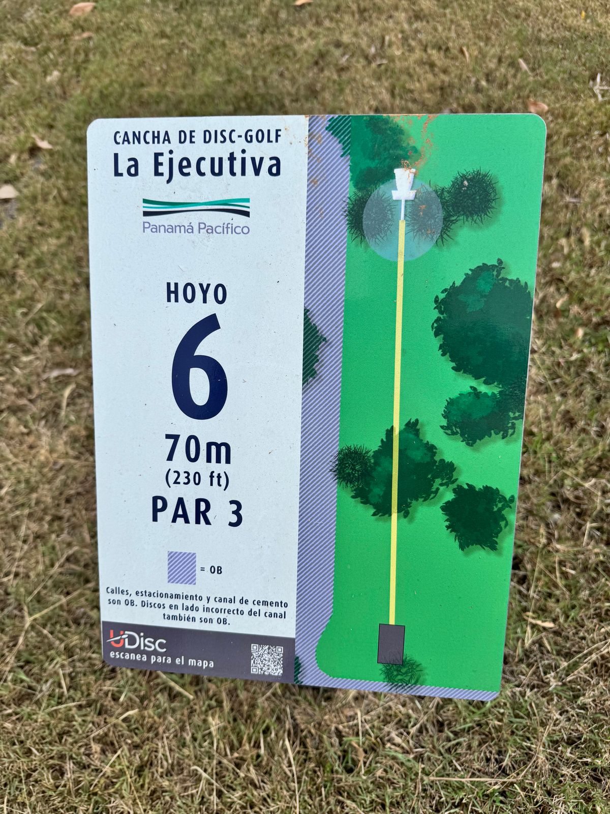 Hole 6 sign