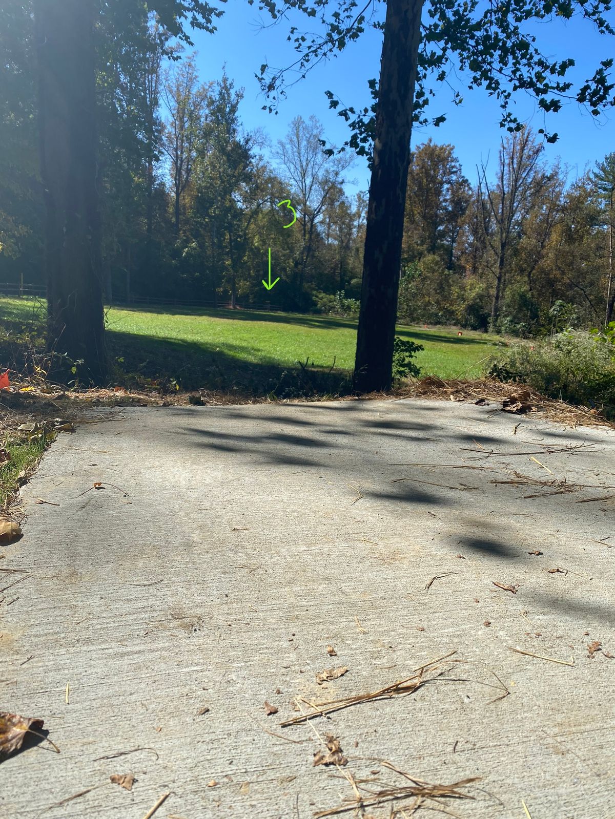 Hole 3 from tee pad