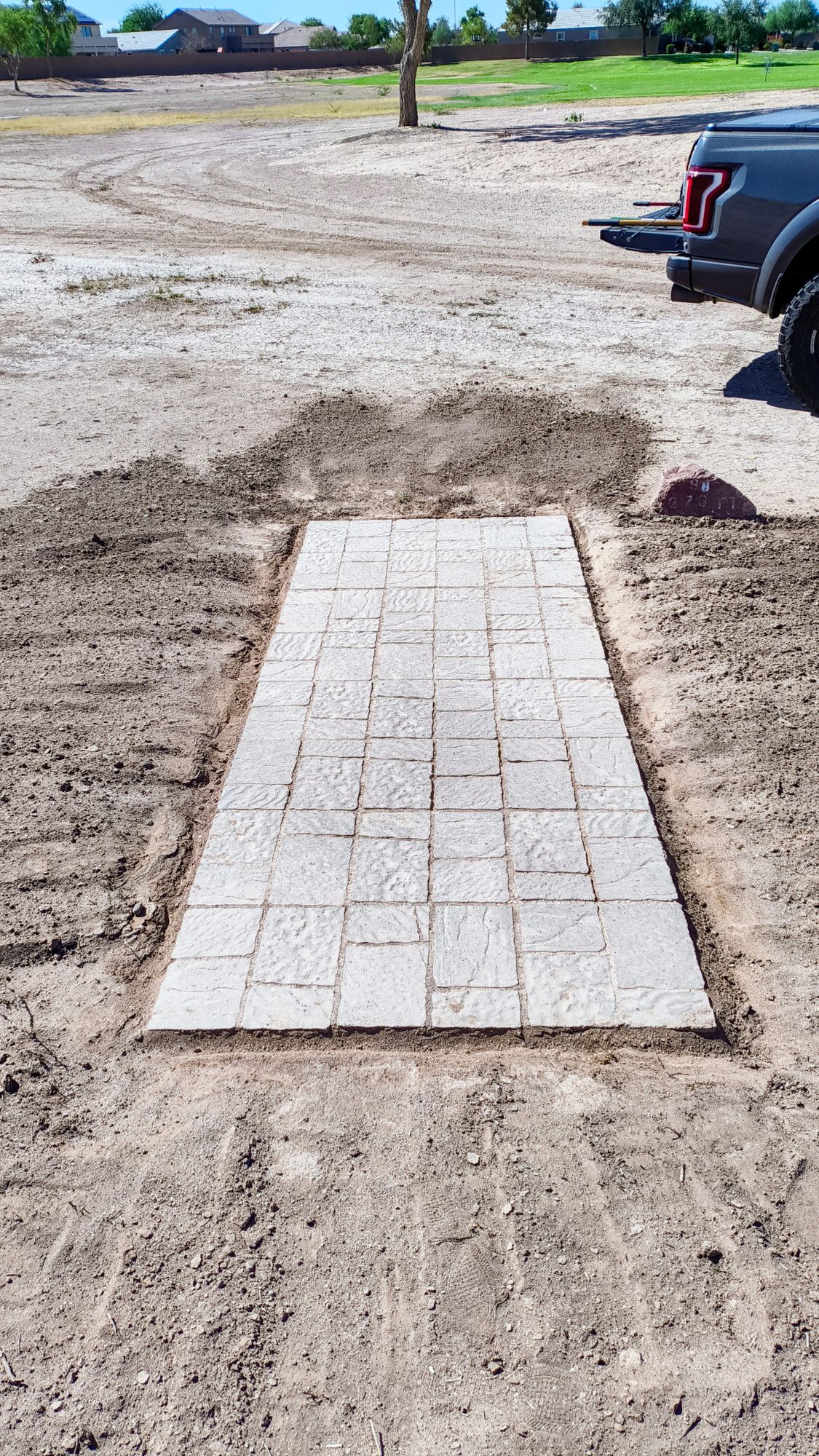 Hole 8 clean tee pad .