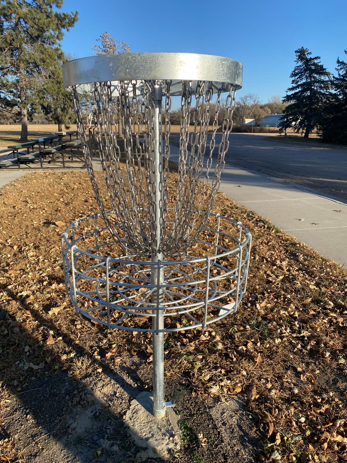 Unmarked tee at time of picture, believe to be 9th hole but no tee for now