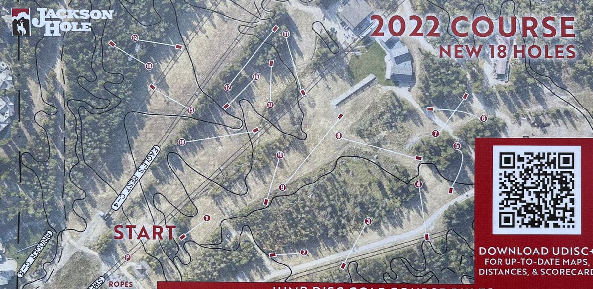 This is the new 2022 course map, you can pick up a paper copy from the hole in the wall gear shop.