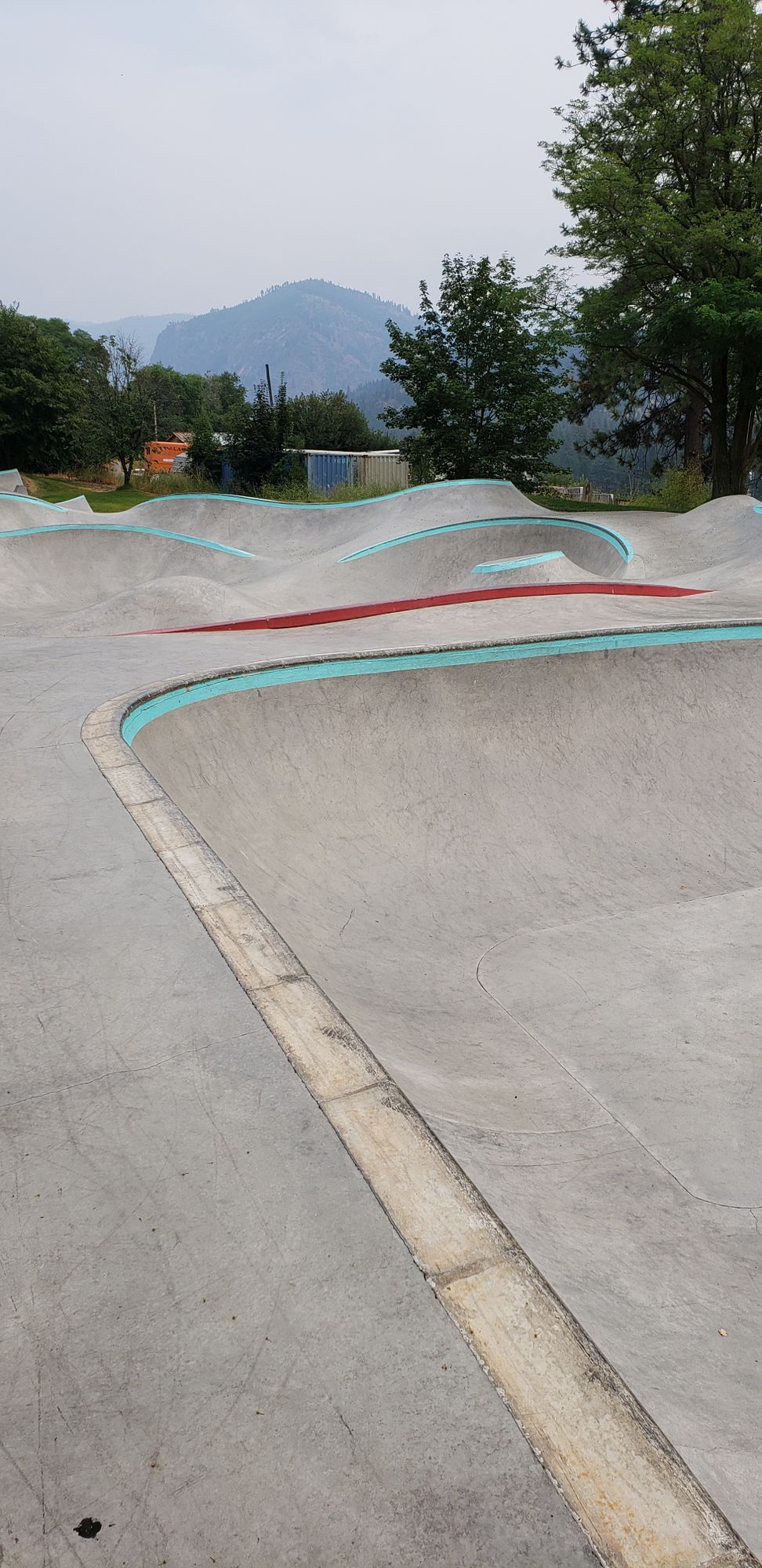 Hole one now plays over a skate park.