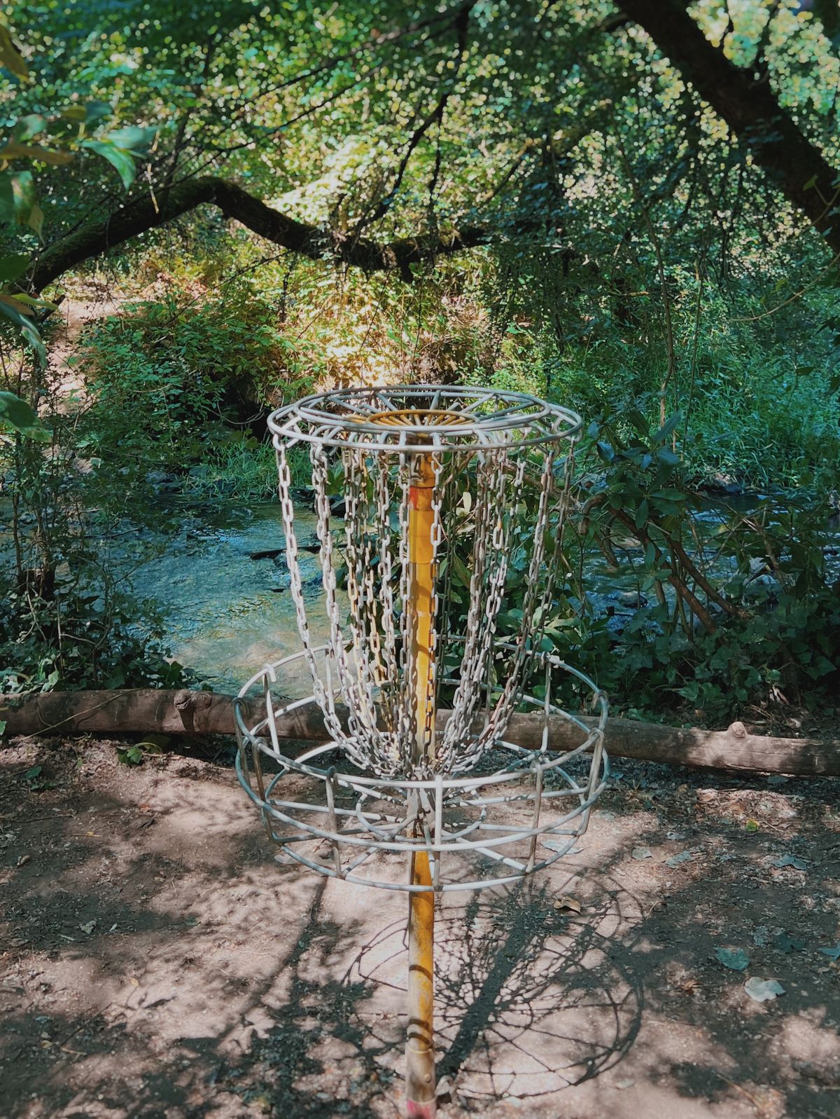 Hole 4 with a water feature behind it