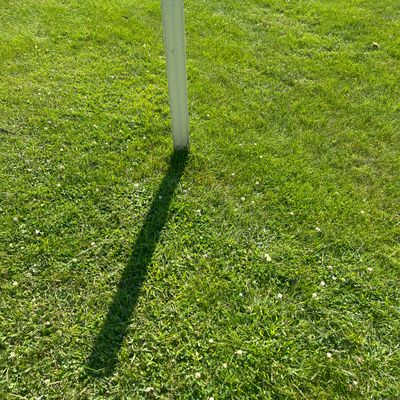 Tee box! Missing hole 9 tee box marker. Baskets need fixed