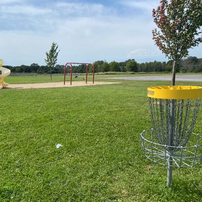 2nd hole plays through the playground