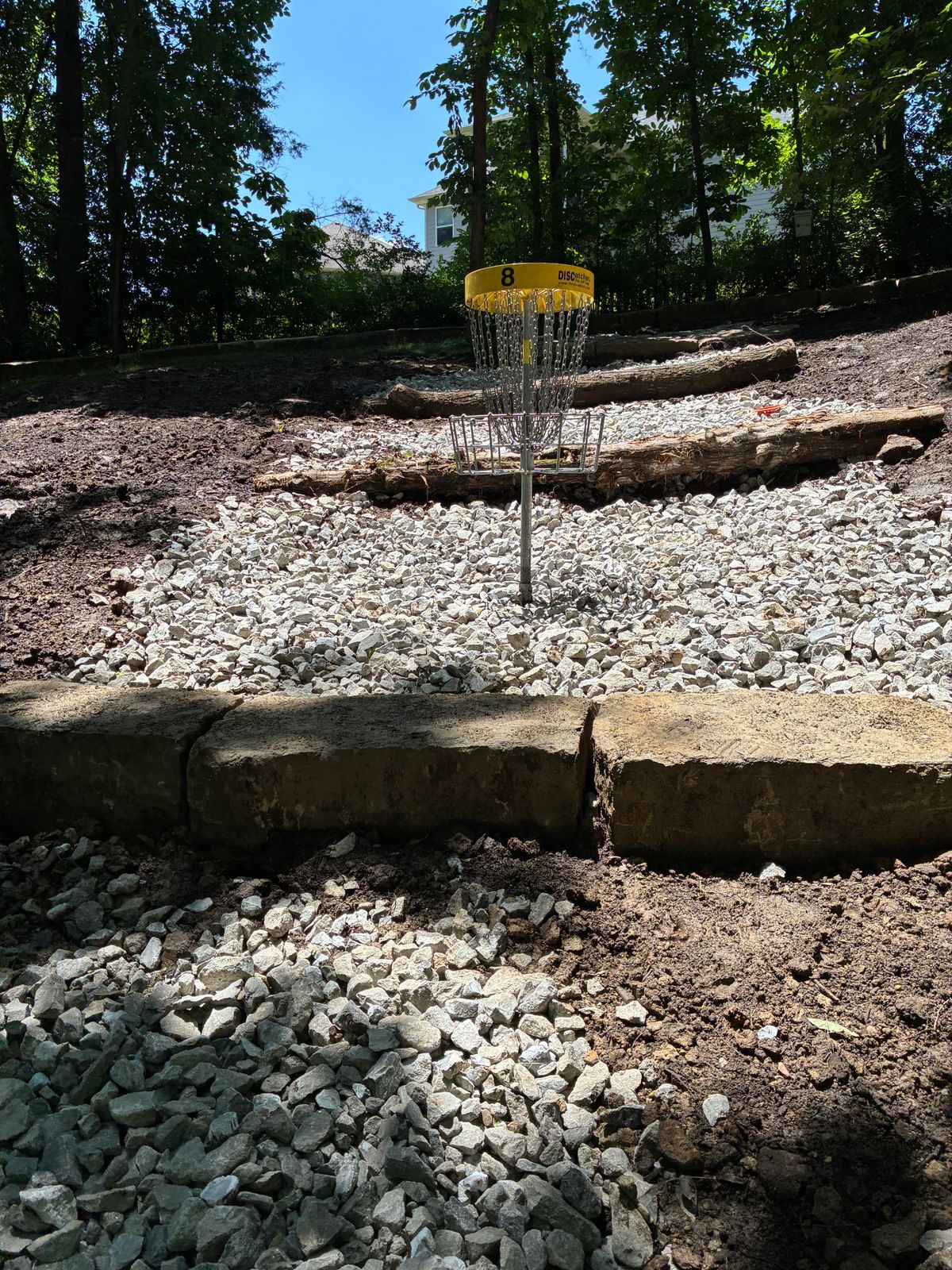 New erosion control on hole 8.