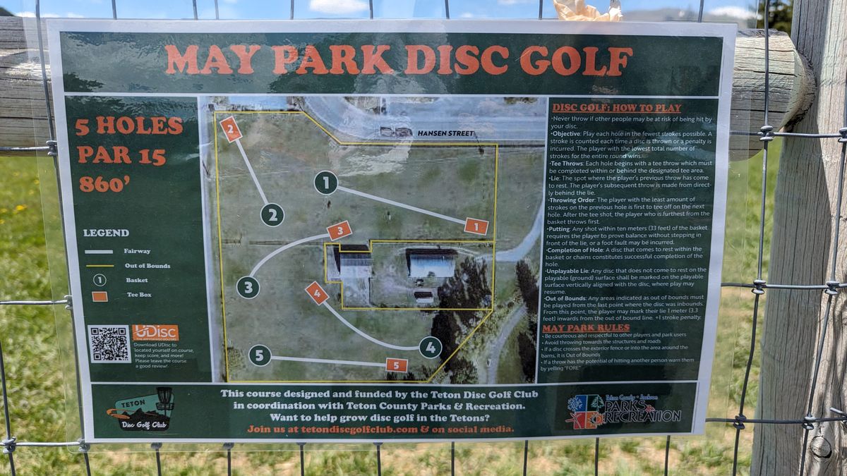 Course map for 4 holes