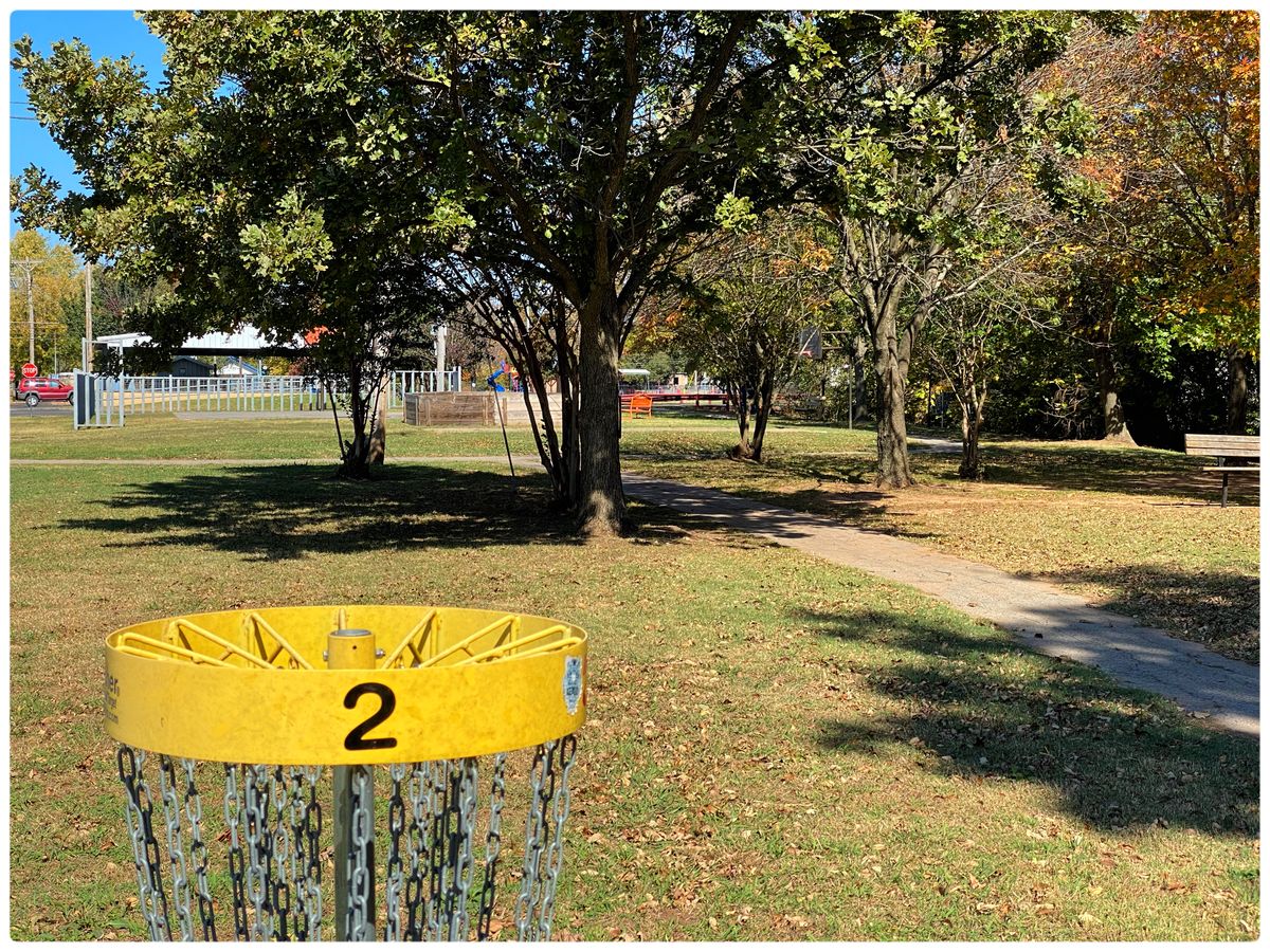 #2 basket looking back to Tee