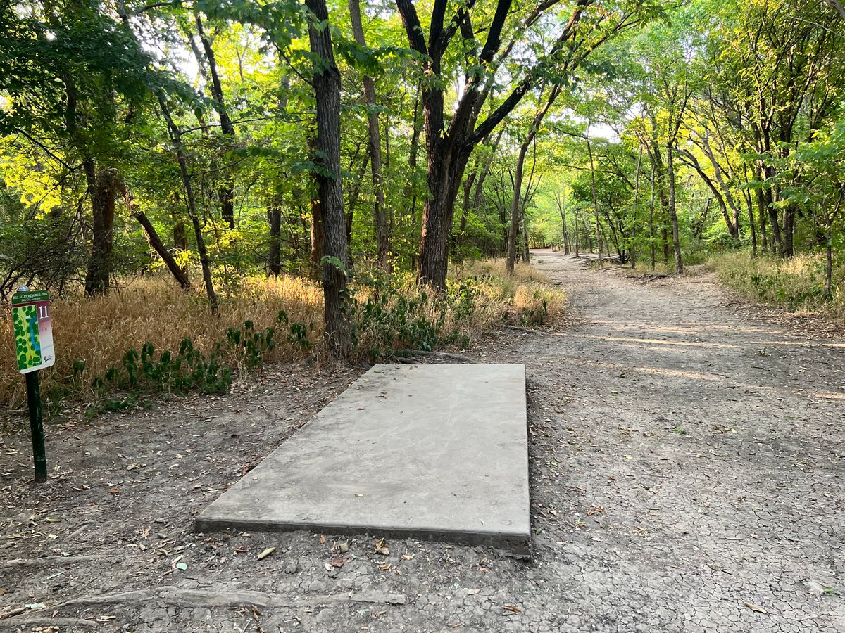Hole 11. Watch out for the pool of water right hiding from the tee.