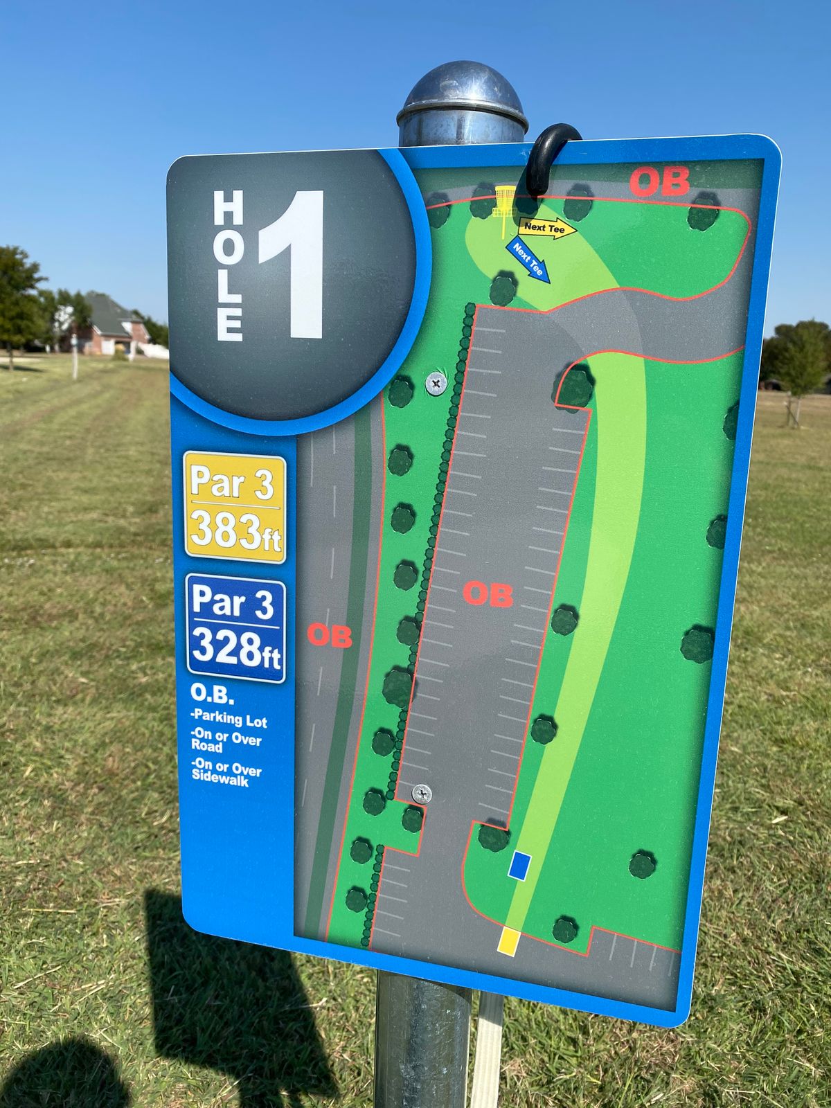 Hole 1 sign