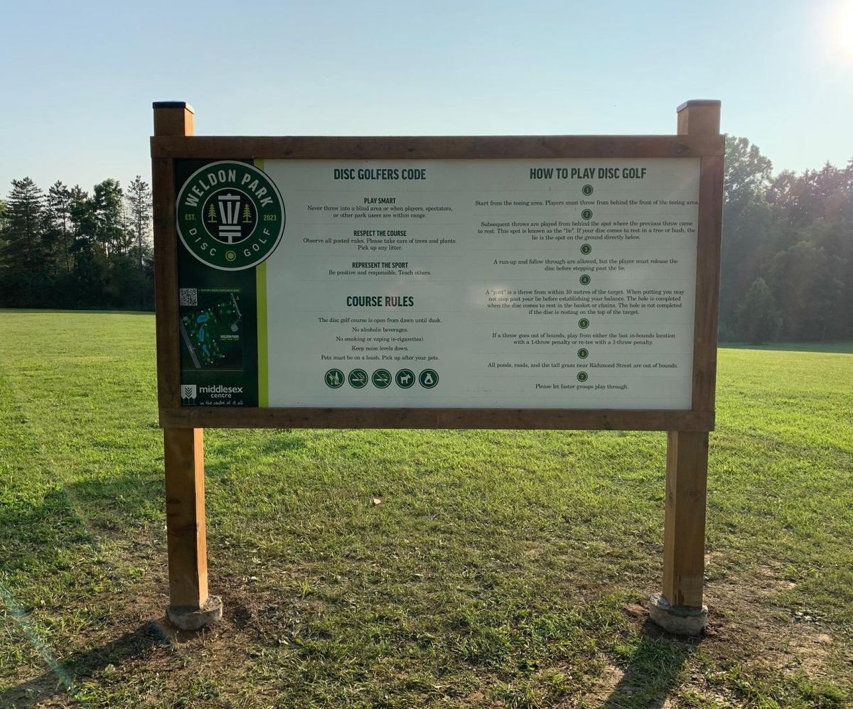 Info board and course map