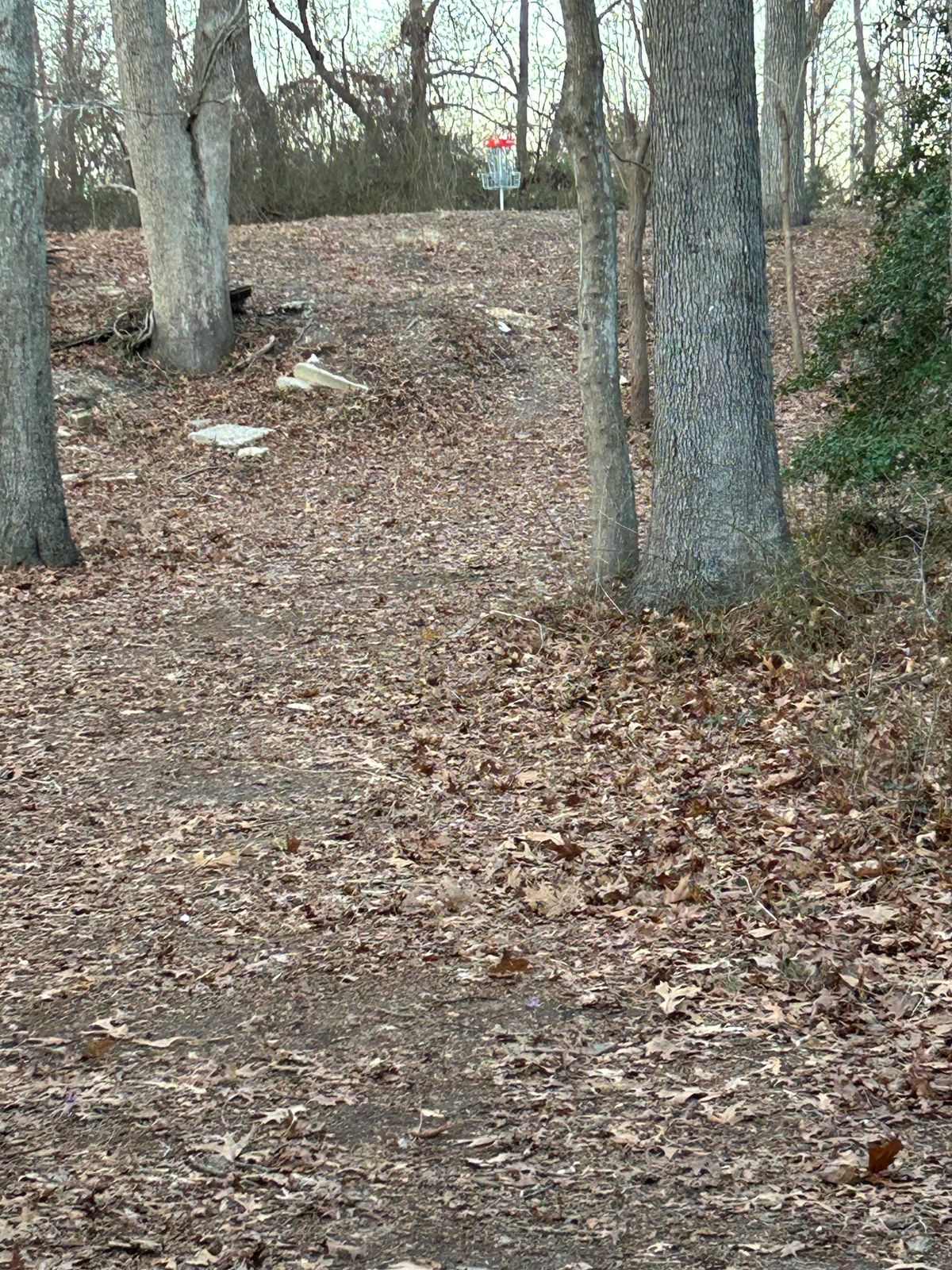 Looking up at 17 from the tee