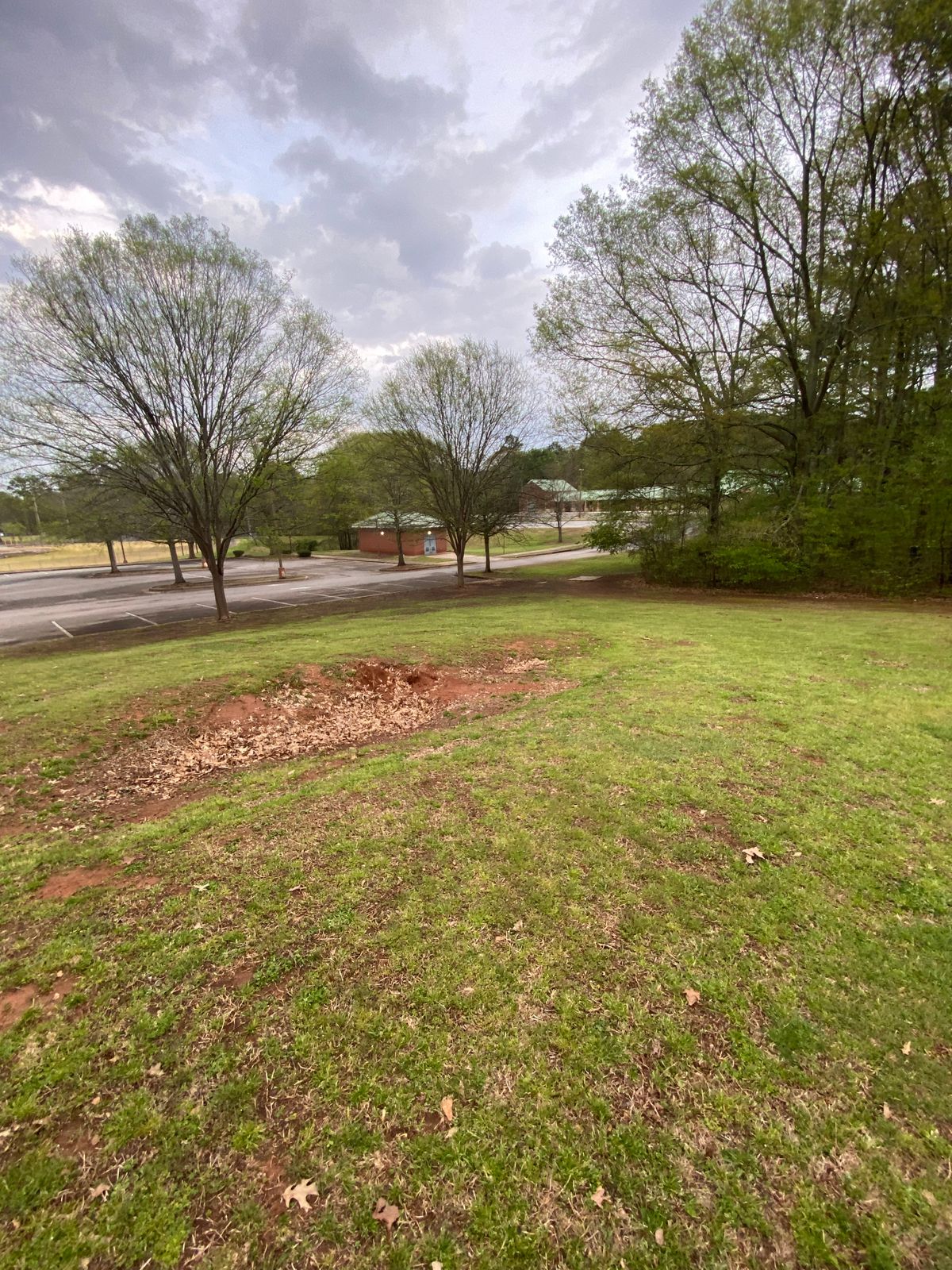 Looking south to pad for 9