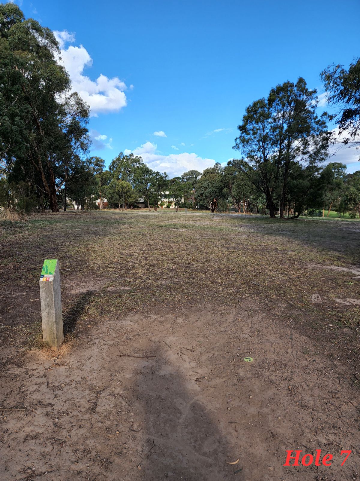 This hole allows for a straight backhand or forehand shot as well as a wide hyzer forehand.