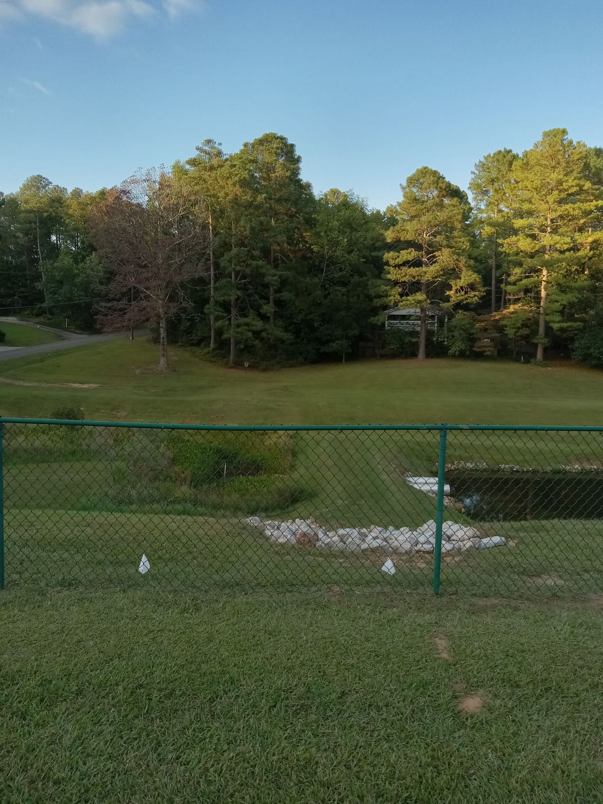 Hole 4 white tee from the playground