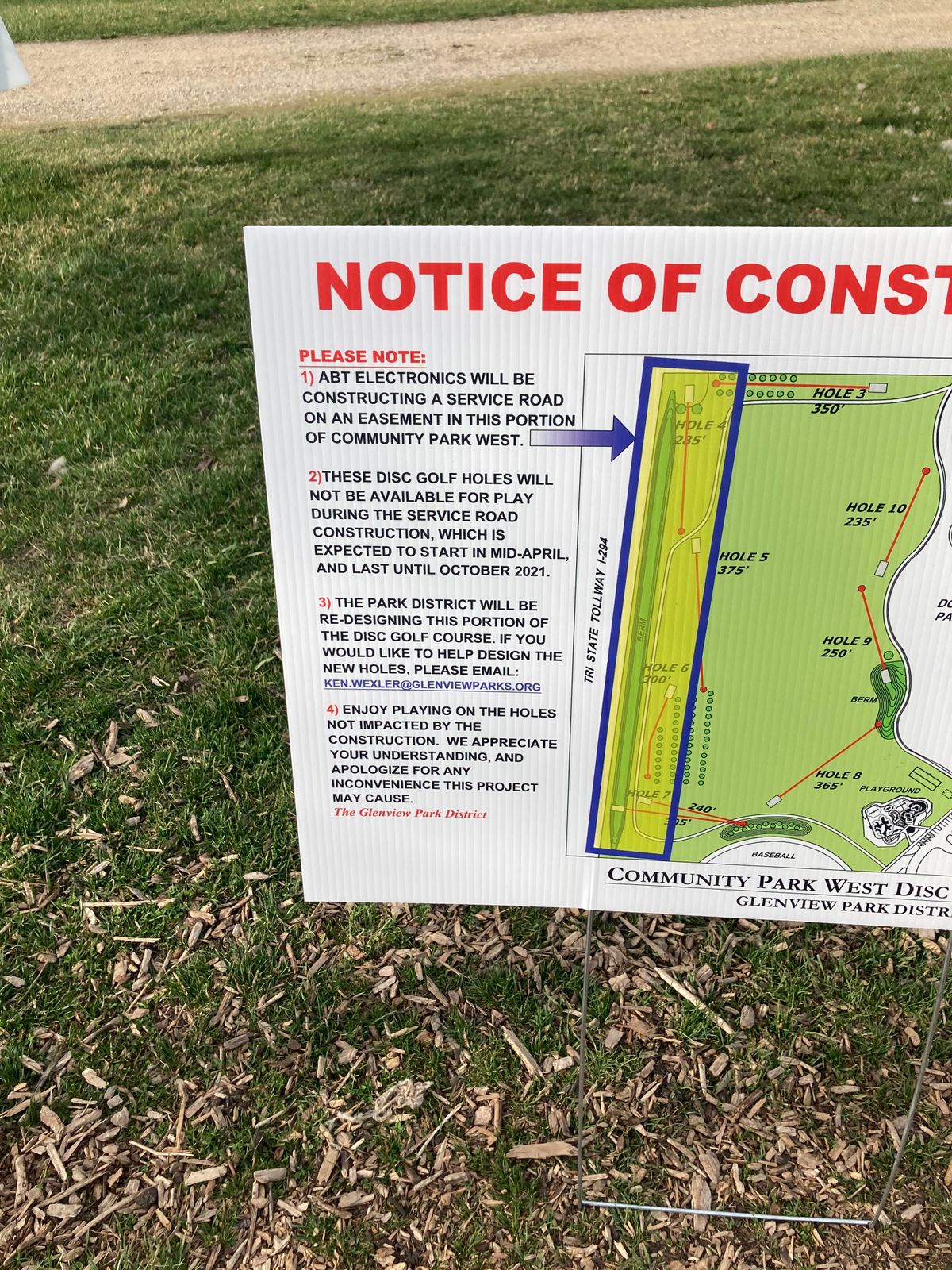 Disappointed that this was the best option. Looks like half the course is affected.