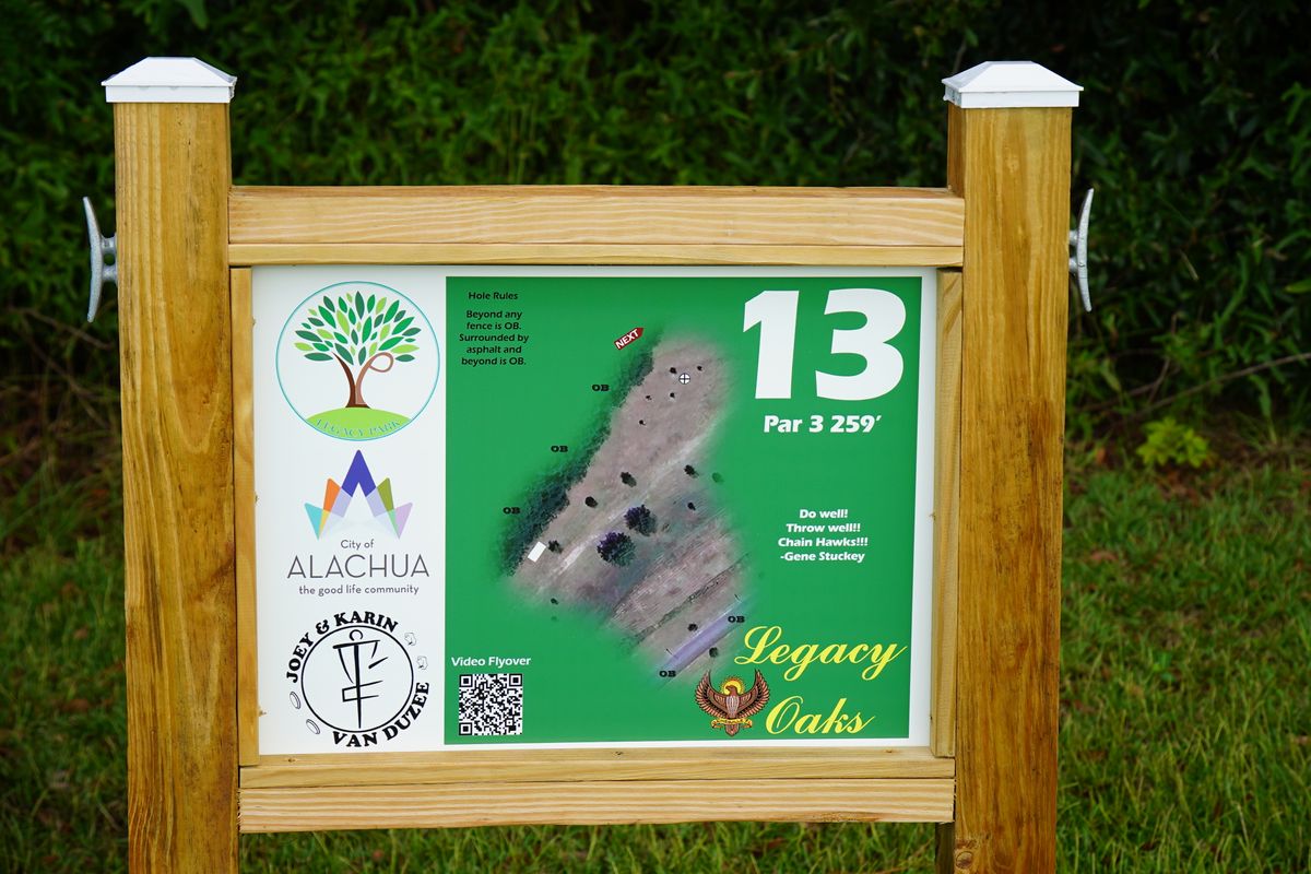 Hole 13’s tee sign